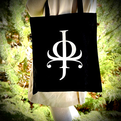Black Unisex Johanna Kurkela logo tote bag