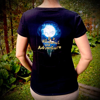 THE LIFE AND TIMES OF SCROOGE T-SHIRT ( Lady fit) BLACK