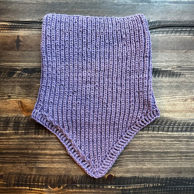 Handmade knitted dreamy lavender cowl